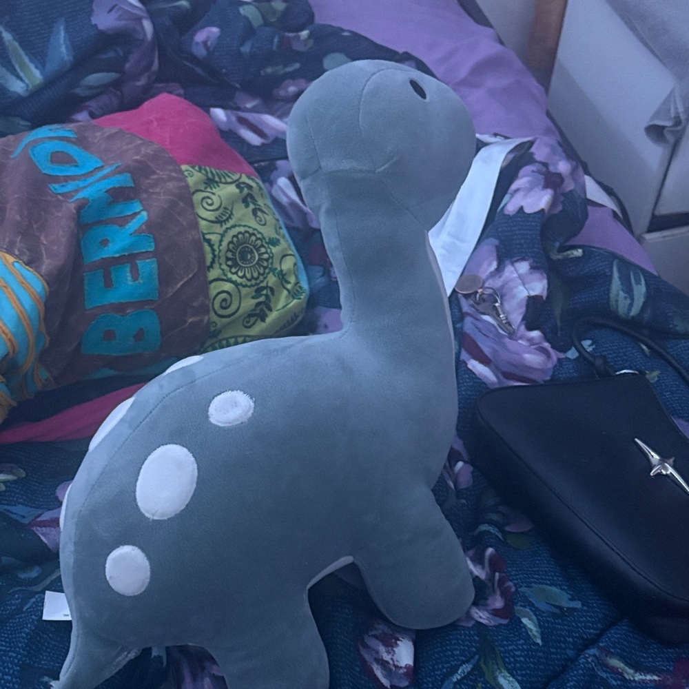 Gray Dinosaur Plush Toy